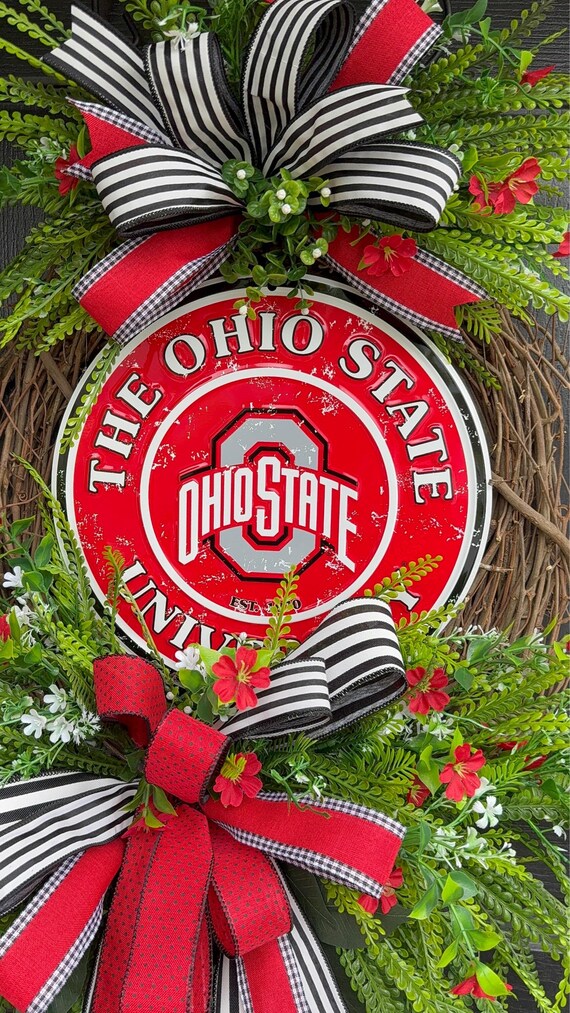 Sports Wreaths, University, Buckeye Wreath, Ohio Alumni College Wreath, University Wreath , Collegiate Wreath
