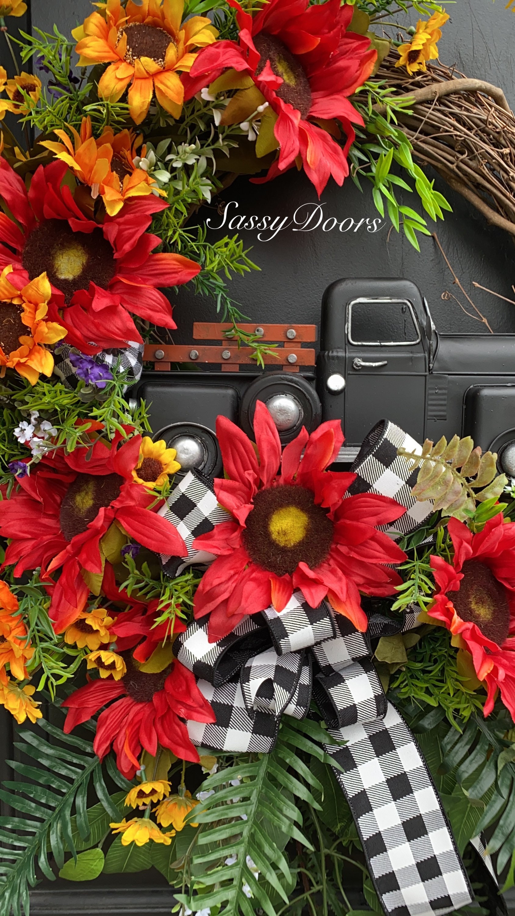 Fall Truck Wreath Truck Wreath Farmhouse Truck Wreath Wreath With
