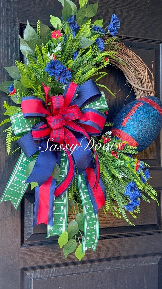 Mississippi Sports Fan Wreath, Mississippi Football,   Ole Miss Alumni Gift Idea, Sports Wreath, Mississippi