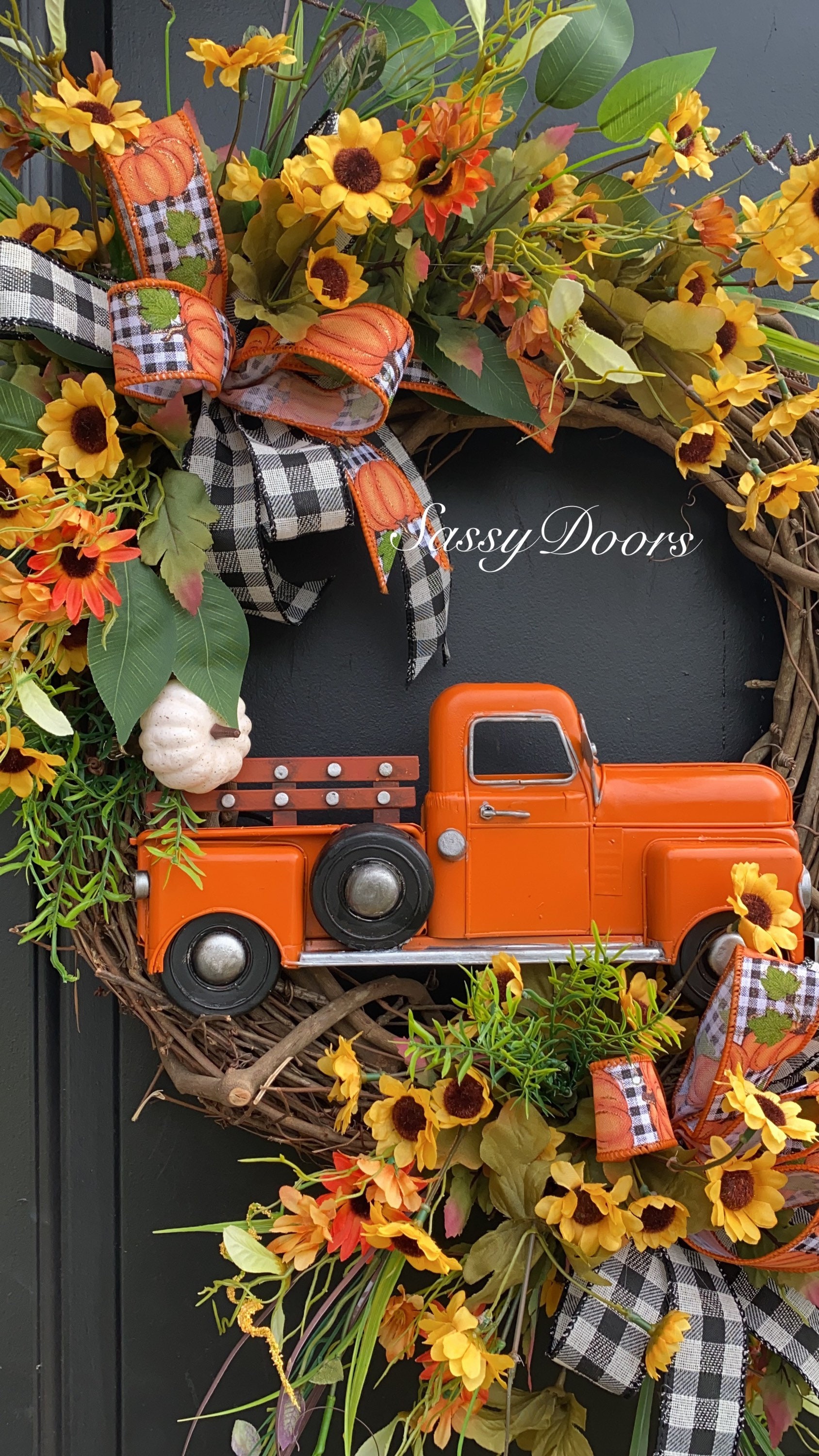 Download Fall Truck Wreaths, Vintage Truck Wreath, Truck Wreaths ...
