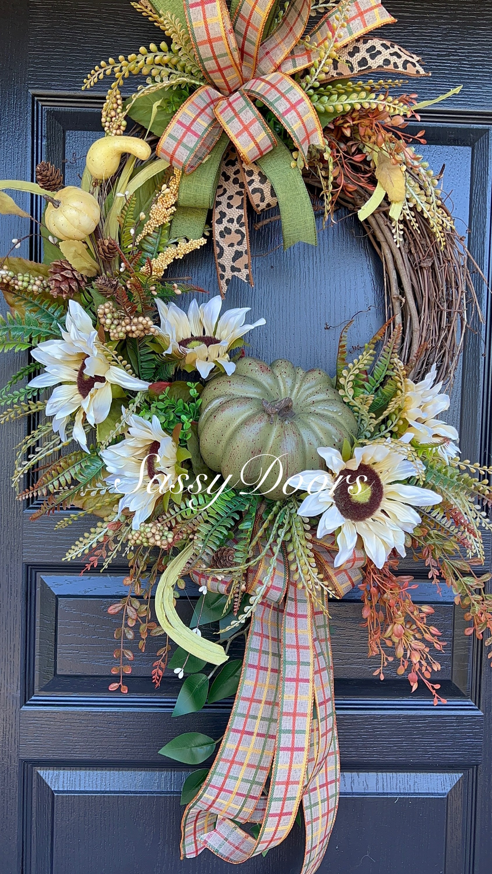 Sunflower Wreaths, Wreath With Sunflowers, Front Door Wreath, Sassy ...
