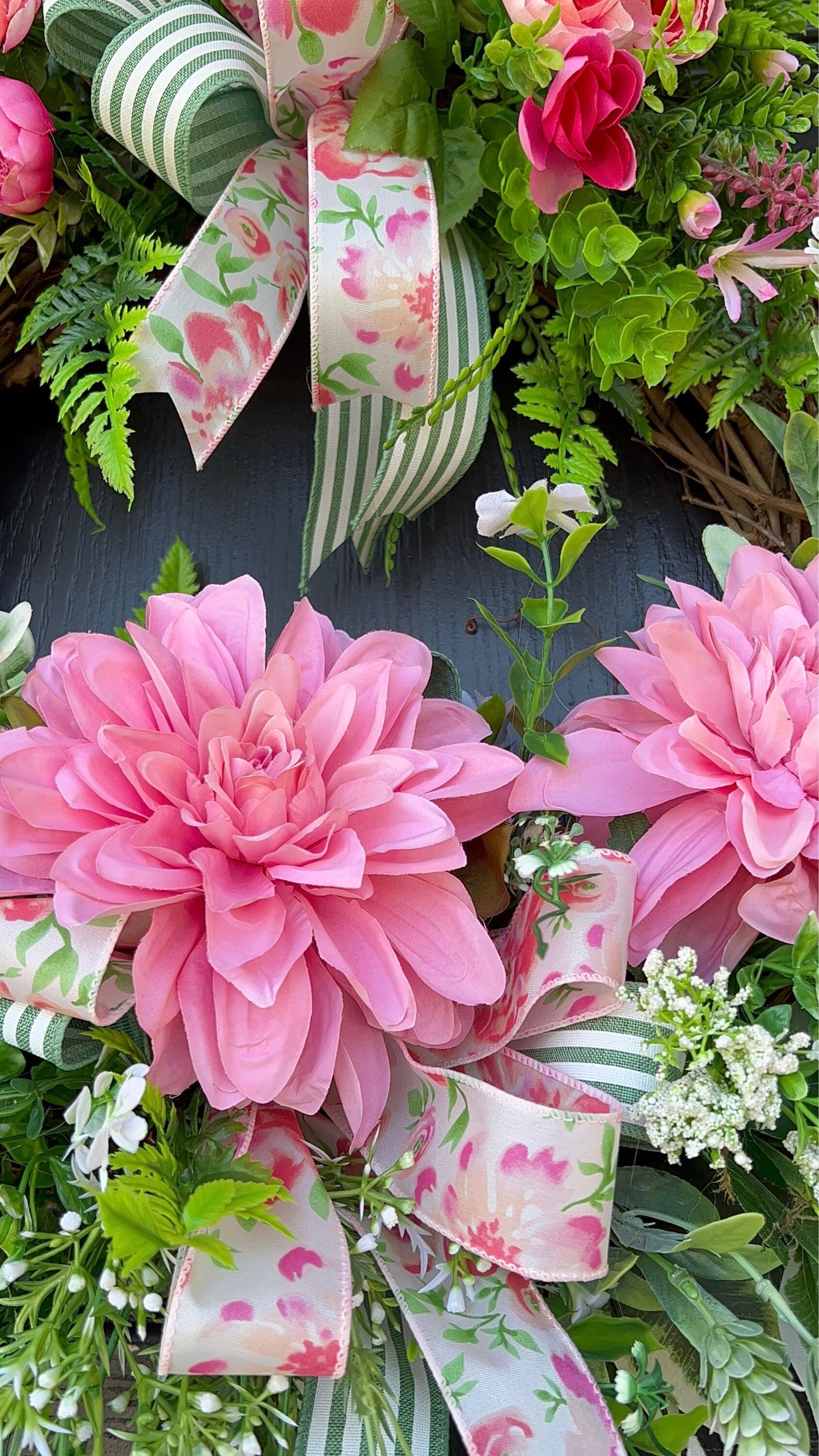 Spring And Summer Wreath- Mother’s Day Wreath, Welcome Wreath-Spring ...