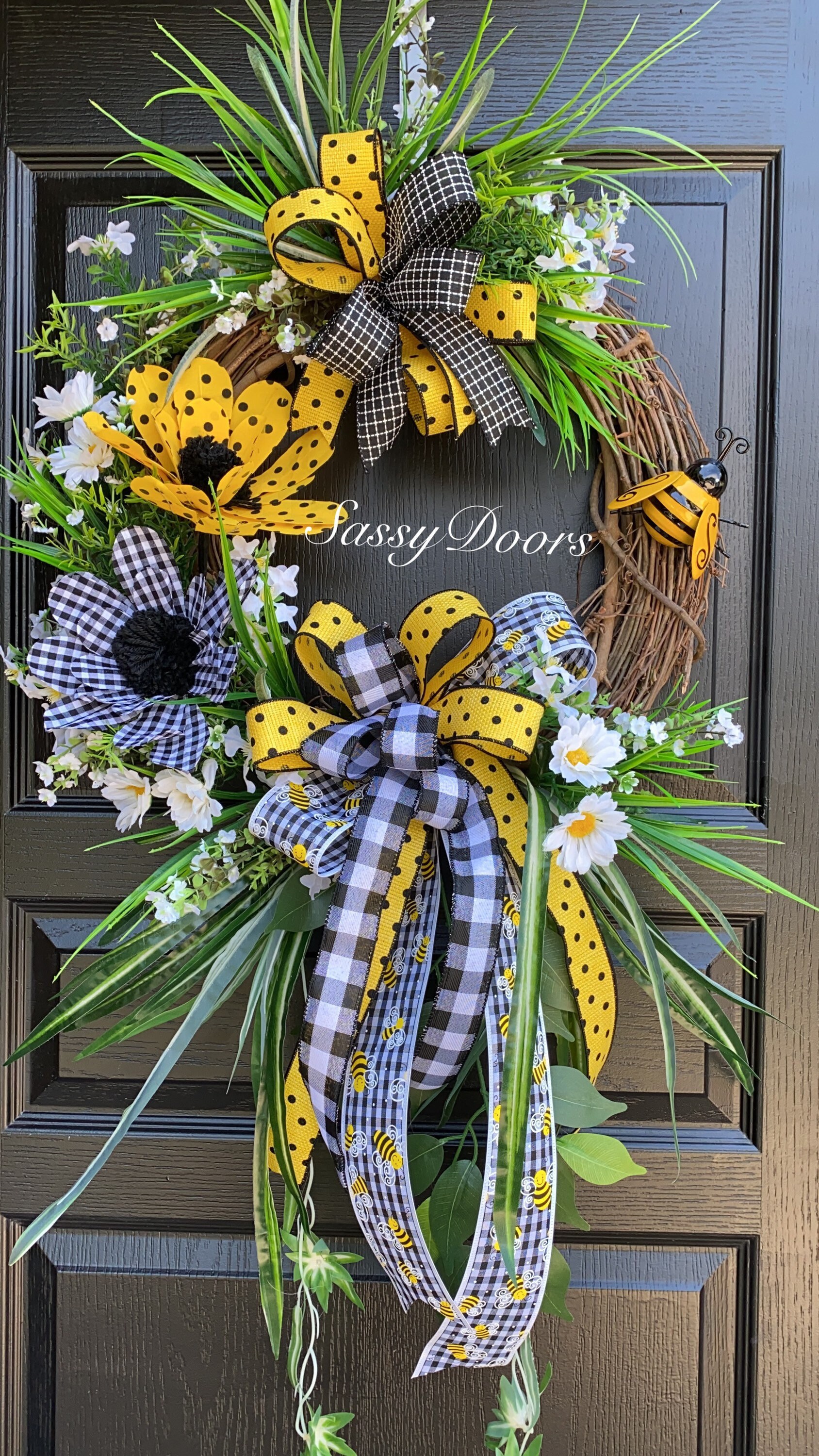 Bee Round Sign Wreath Bee Our Guest Sign Bee Decor Summer Sign Bee