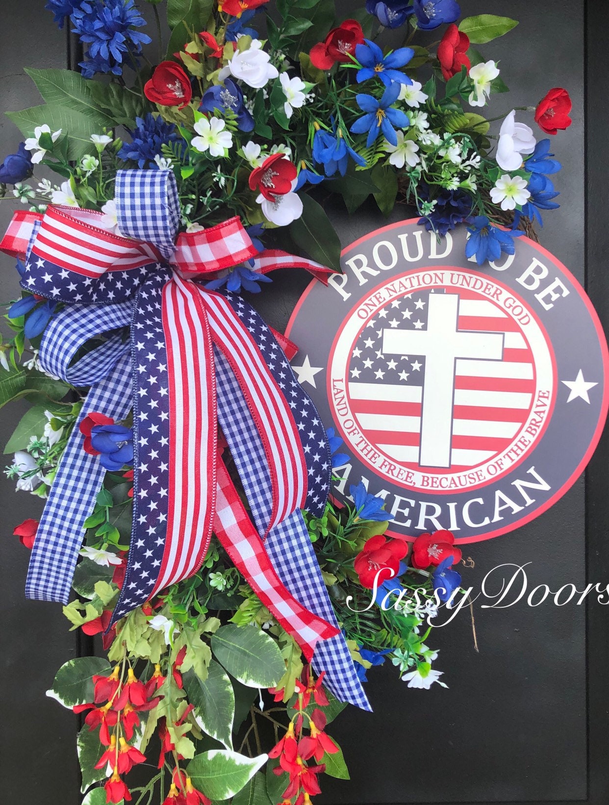 Patriotic Wreath, Military Wreath , Memorial Day Wreath, July 4th