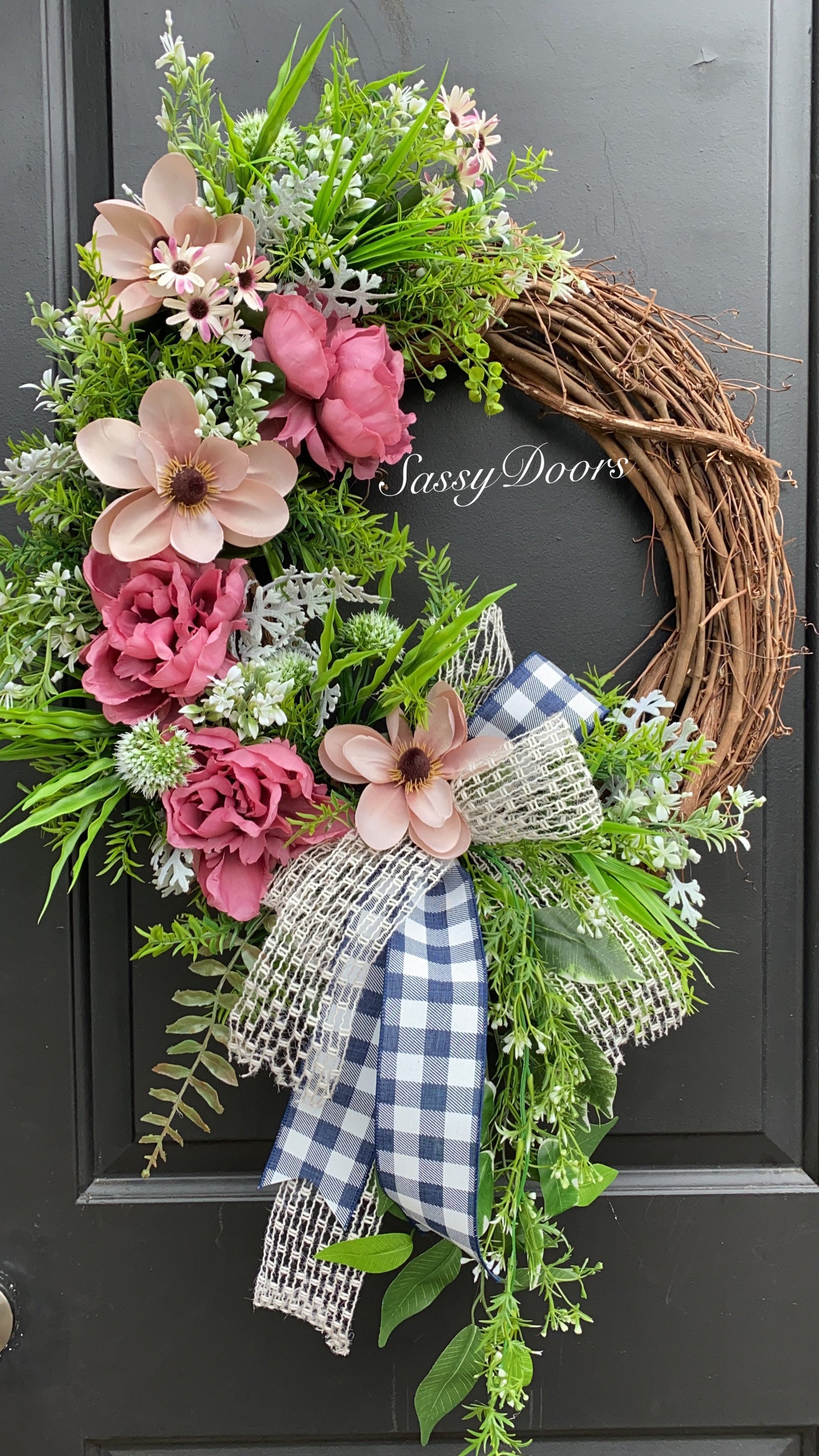 Spring And Summer Wreath, WreathSummer Door WreathSassy Doors