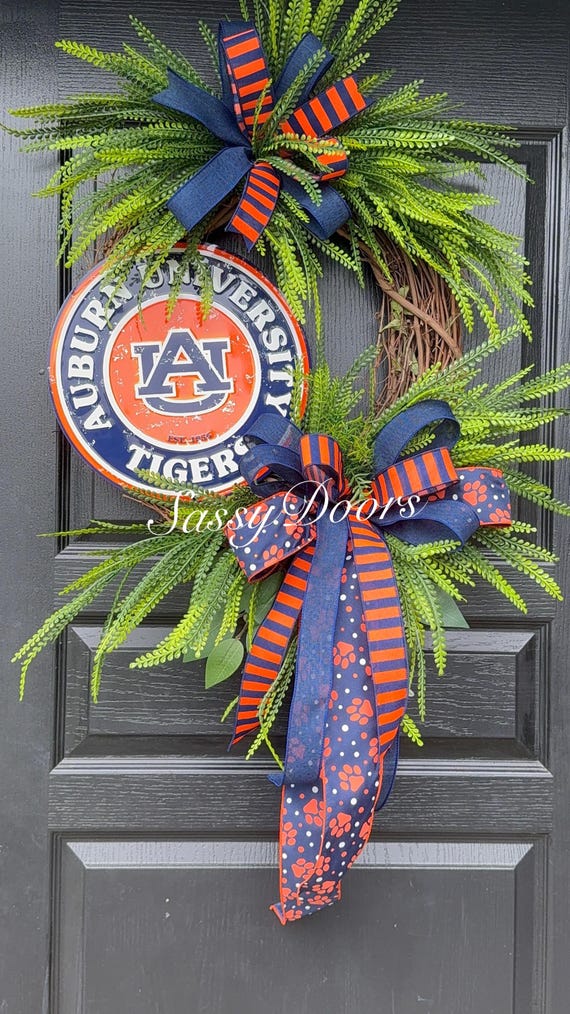 Auburn University, Auburn Tigers, UA Wreath, College Wreath, Auburn University,Collegiate Wreath, Auburn Alumni Gift, Sports  Wreath