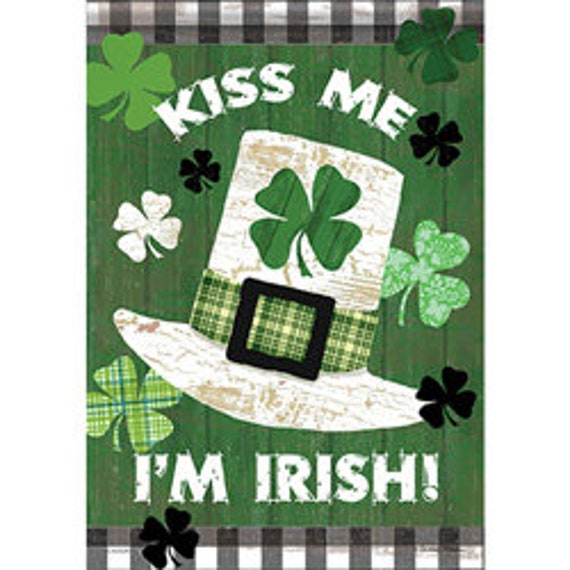 St. Patrick's Day Garden Flag, Shamrock Garden Flag, Garden Accent Flag, Double Sided Garden Flag