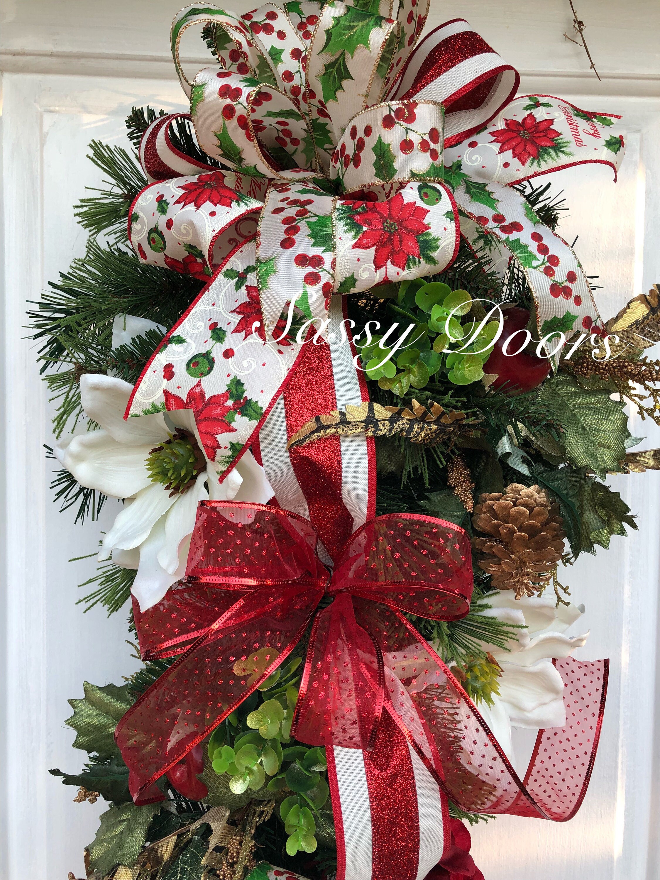 Christmas Swag, Christmas Wreath, Christmas Decor, Christmas Magnolias ...