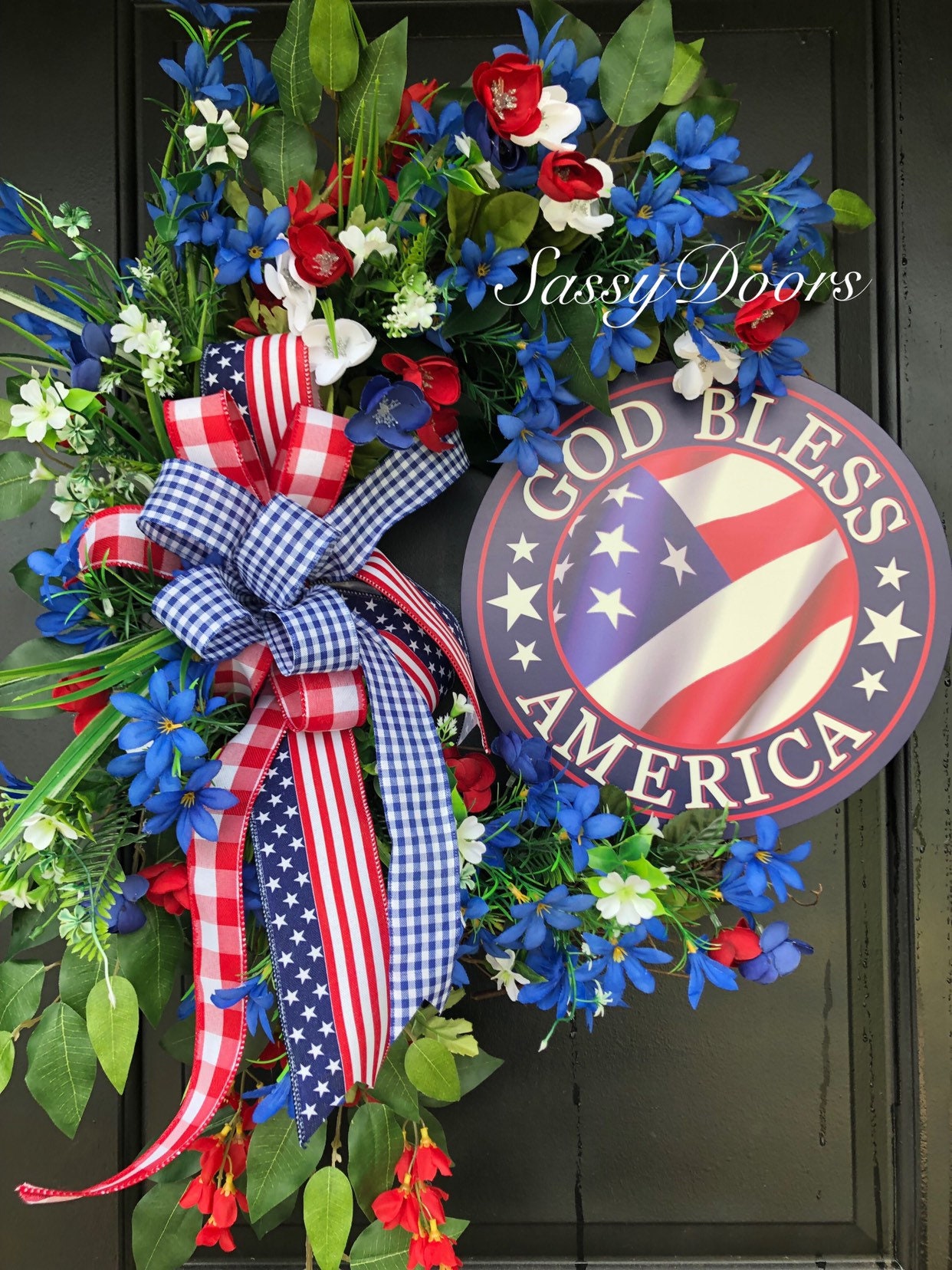Patriotic Wreath Military Wreath Memorial Day Wreath July 4th