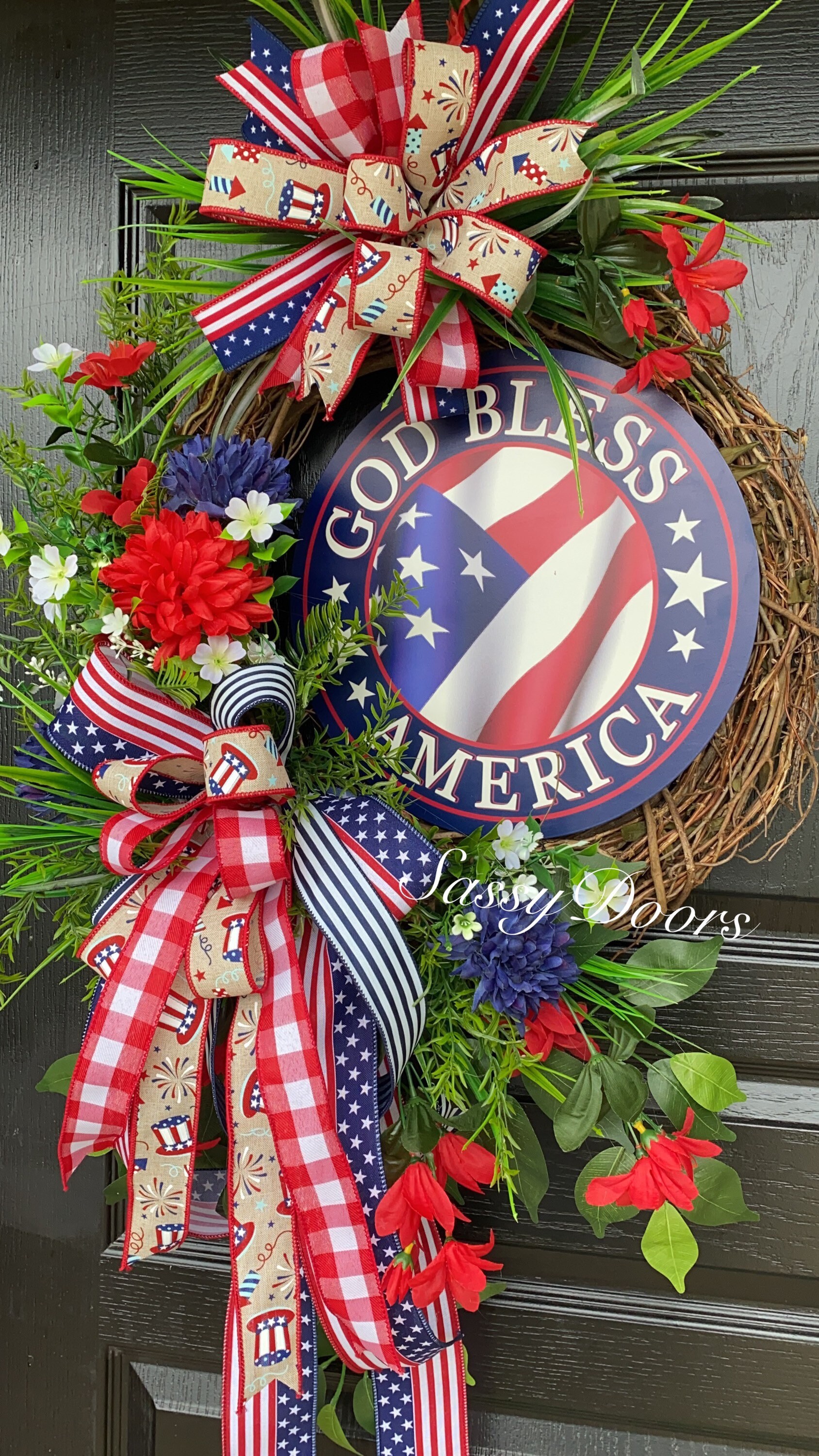 Patriotic Wreath, Military Wreath , Memorial Day Wreath, July 4th