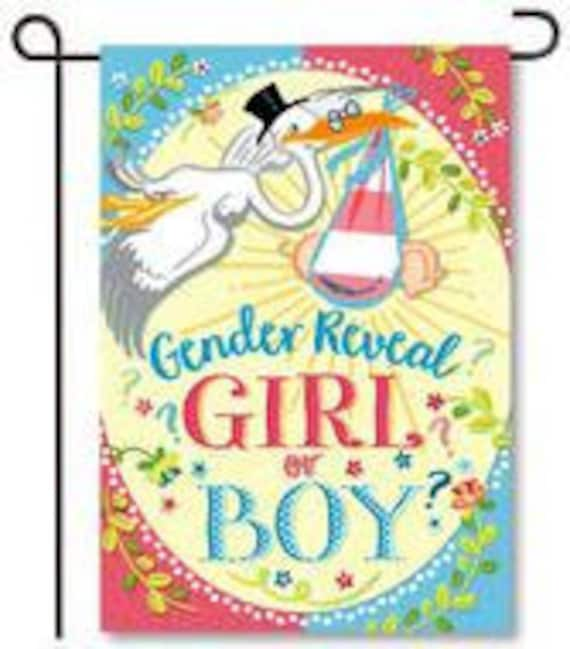 Gender Reveal FLag, Baby Flag, Party Flag, Garden Flag, Double Sided Flag, Garden Flag,