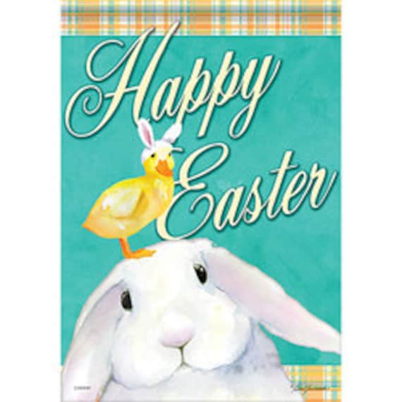 Easter Pal's  House Flag, Easter Flag, Easter Bunny Flag, Chick Easter Flag, Double Sided Flag