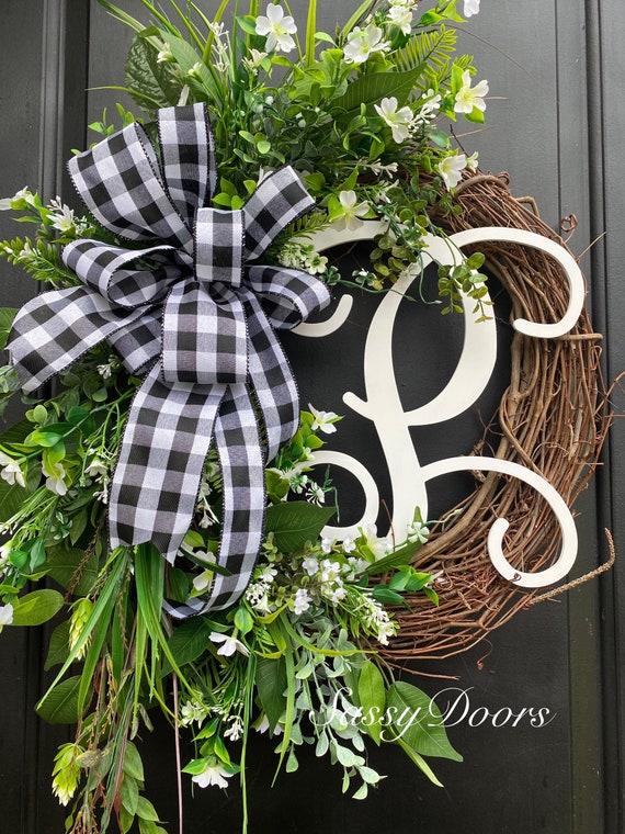 Monogram Wreaths Sassydoorswreaths