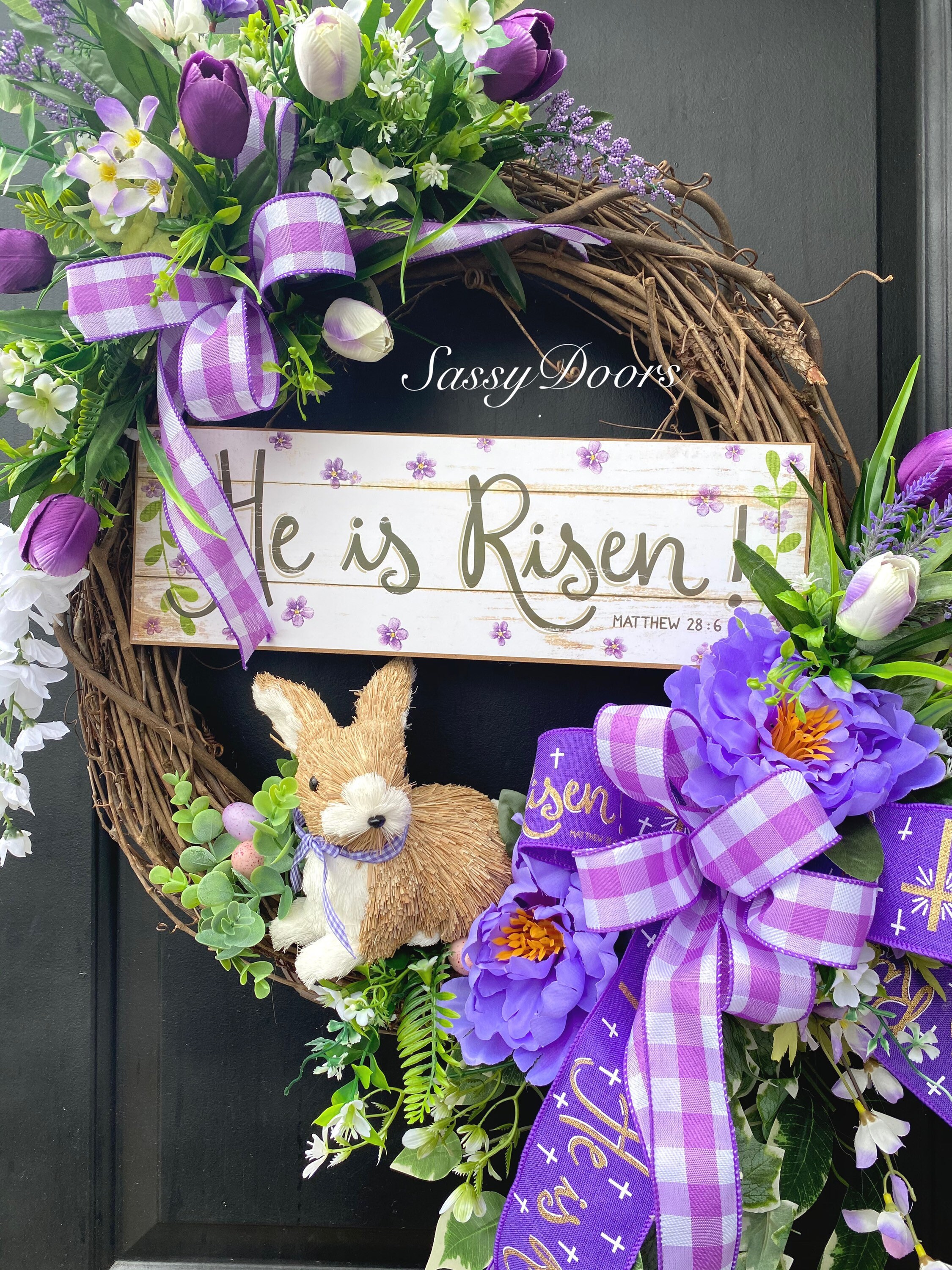 Easter Wreaths, Easter Religious Wreaths, Spring Wreaths For Front Door