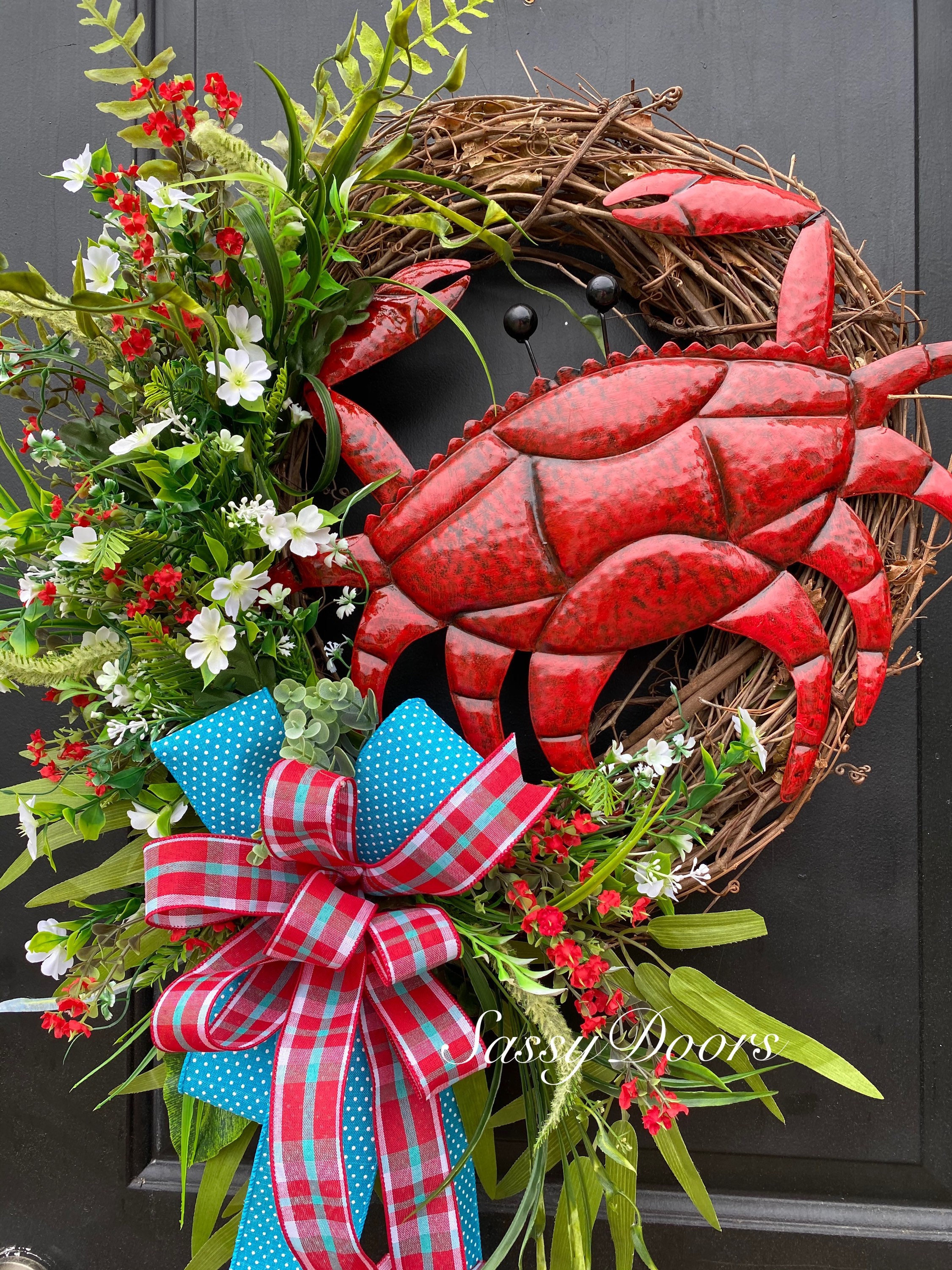 Coastal Wreath, Summer Wreaths,Beach Life Wreath, Beach Wreath For Front Door, Sassy Doors