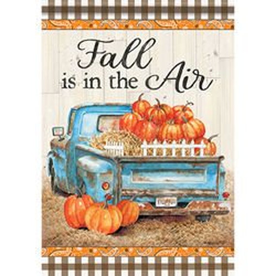 Last one! Fall  Truck  House Flag, Fall Flag, Vintage Truck Flag, House Flag, Double Sided Flag