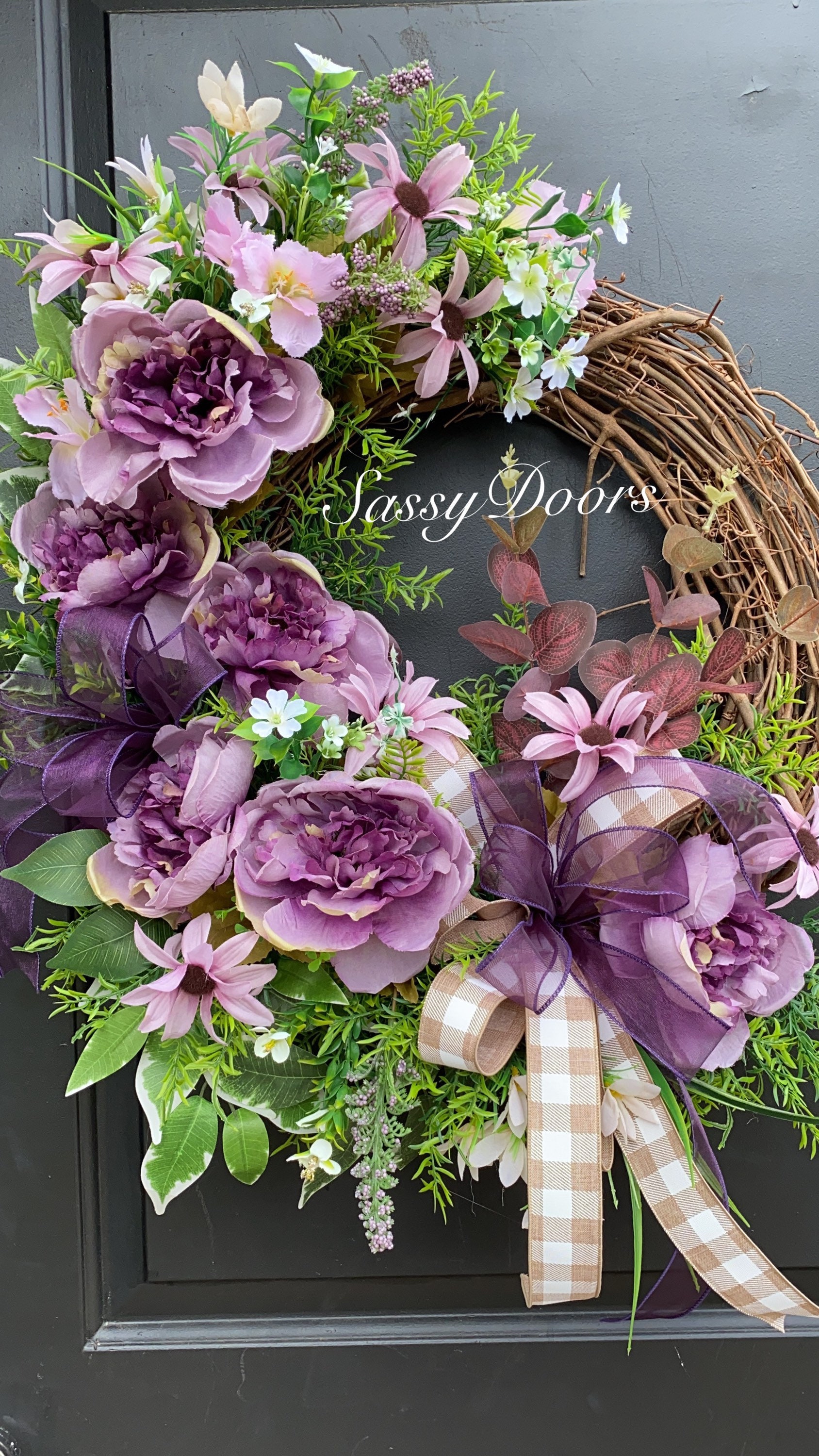 Spring and Summer Wreaths, Peonies Wreath, Wreath For Front Door