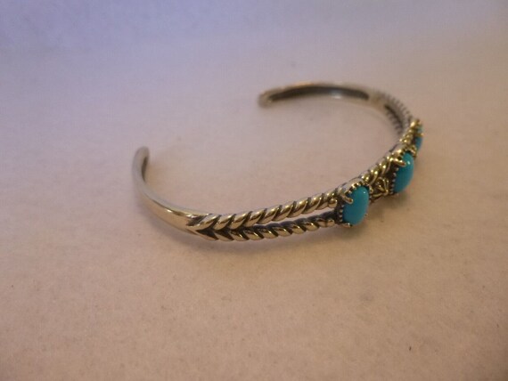 Genuine Turquoise And Sterling Native American Na… - image 3
