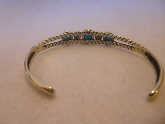 Genuine Turquoise And Sterling Native American Na… - image 5