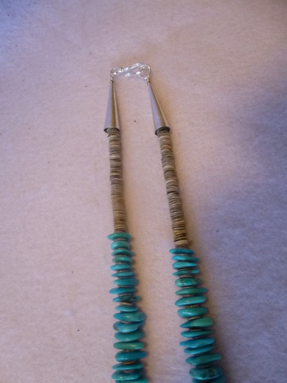 Vintage Genuine Turquoise And Sterling 925 Native… - image 8