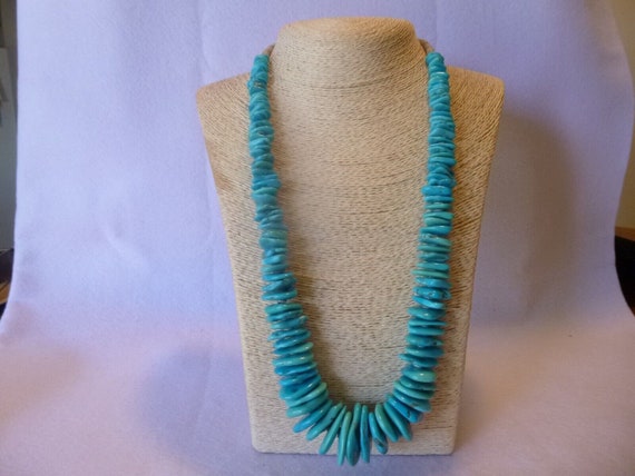 Vintage Genuine Turquoise And Sterling 925 Native… - image 1
