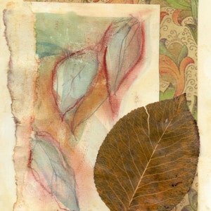 blad, pastel, potlood, document collage, kaartvoorraad, exemplaar van originele collage