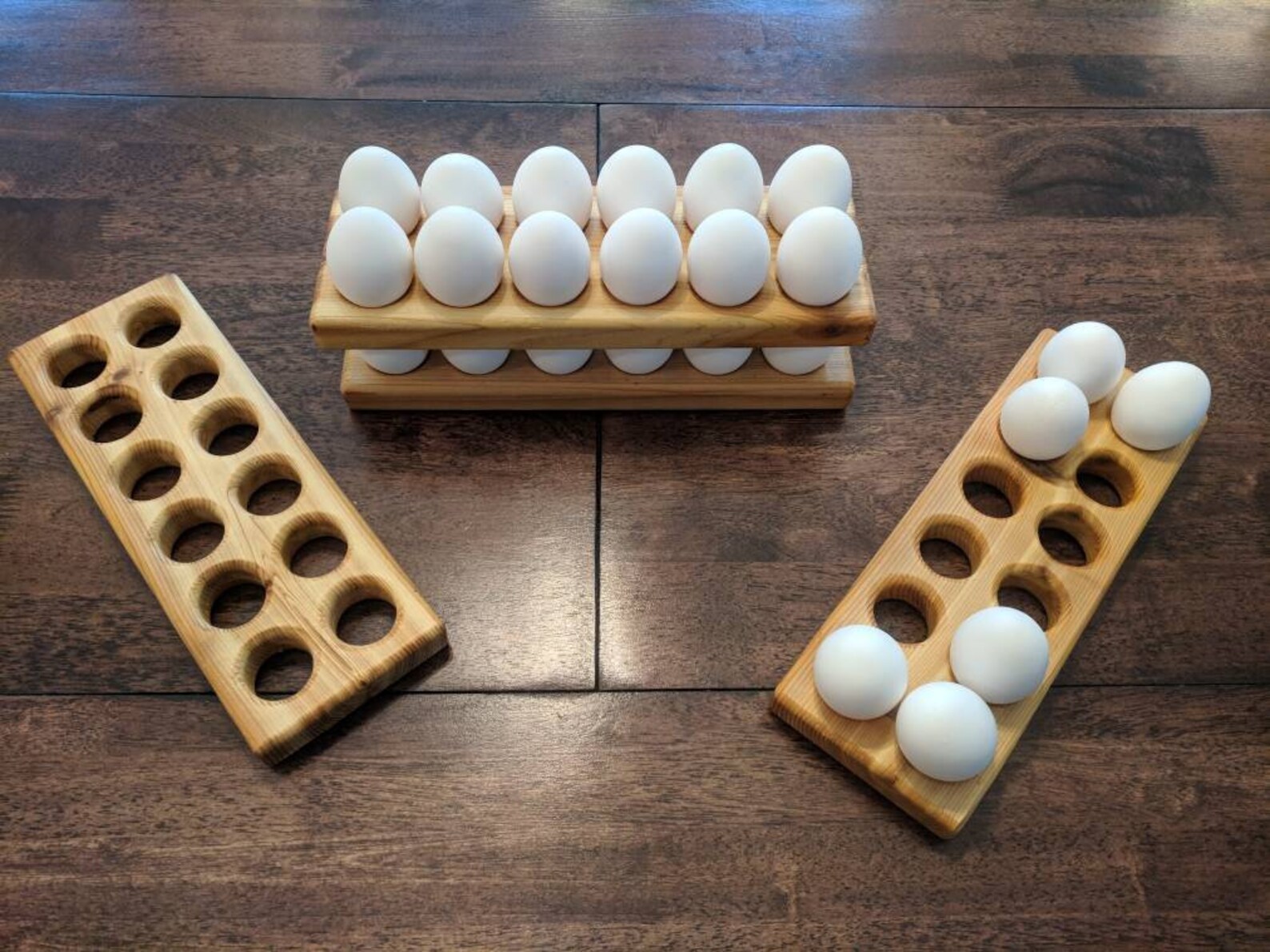 Stackable Cedar Wooden Egg Holder Coated With Bees Wax and Etsy
