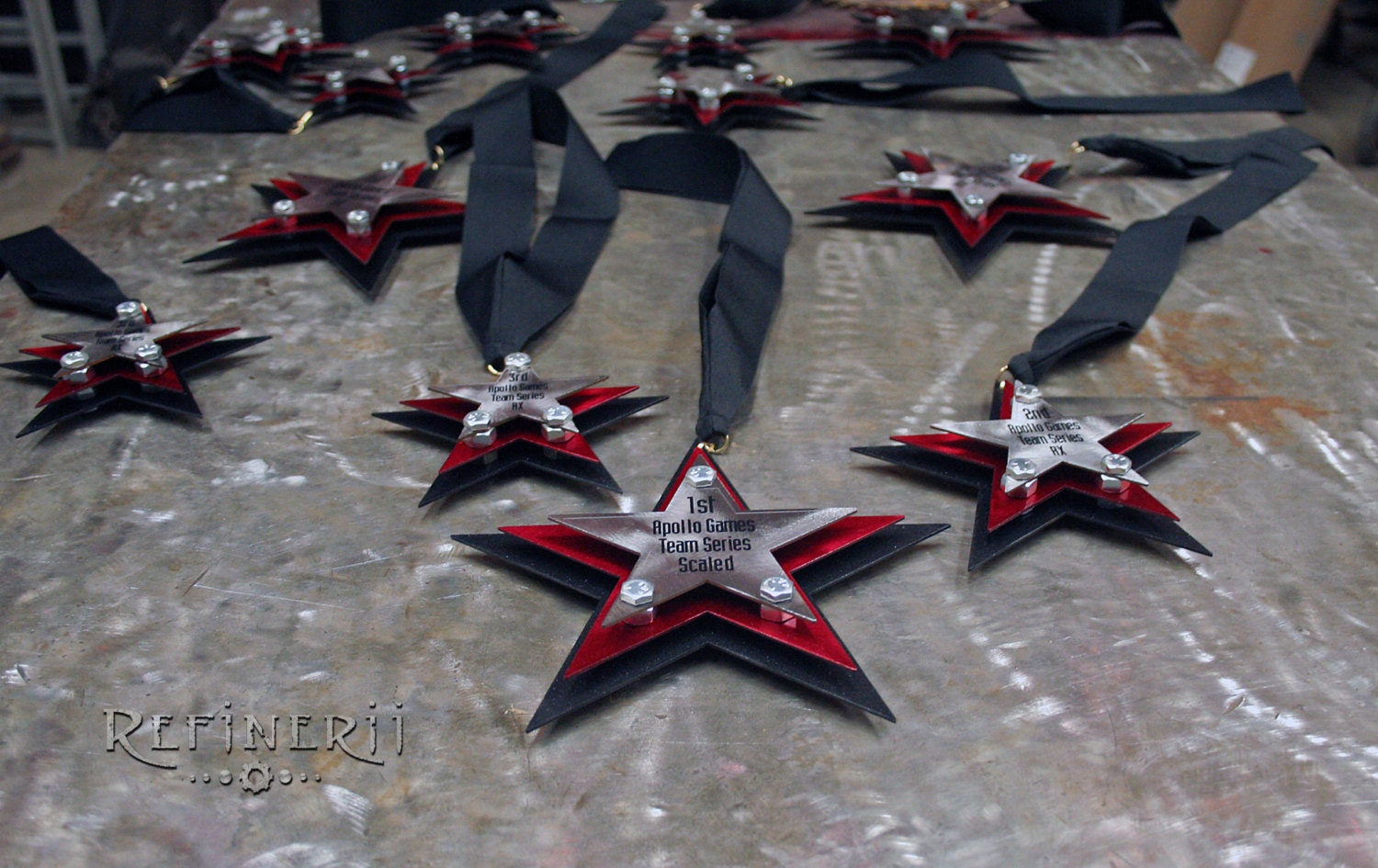 10 Custom Award Medals made from Metal Steel Aluminum Copper