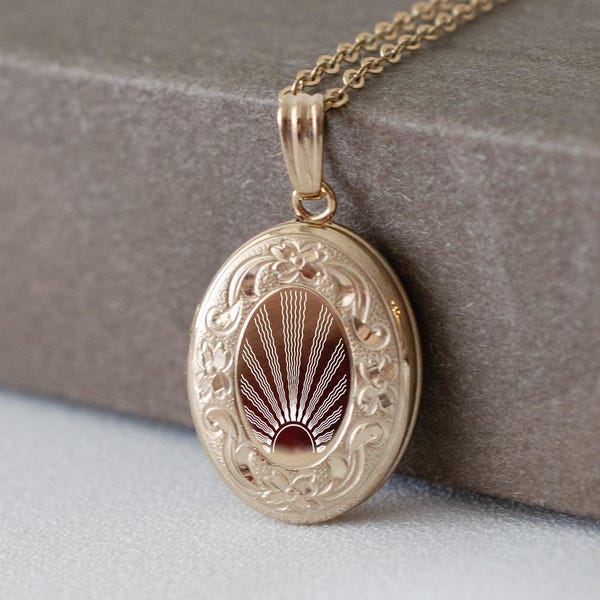 Sunburst-ketting, medaillonketting, zonketting, cadeau voor haar, gepersonaliseerd cadeau, gepersonaliseerde sieraden, handgemaakte sieraden, kerstcadeau