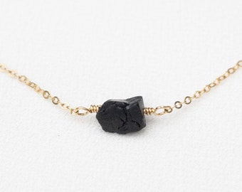 Black Tourmaline Necklace • Black Tourmaline • Tourmaline Necklace • Tourmaline Crystal • October Birthday • Healing Crystals