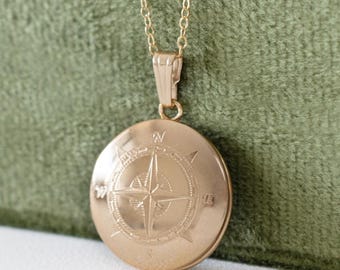 Collana con bussola, collana con medaglione, regalo personalizzato, gioielli personalizzati, collana personalizzata, gioielli fatti a mano, regalo per lei, regalo per la mamma