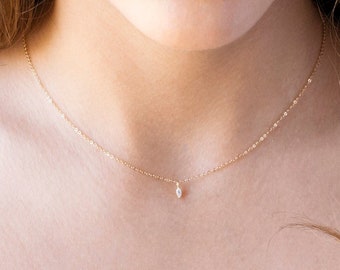 Diamond Necklace • Cluster Necklace • Bridesmaid Gift • Bridesmaid Proposal • Bridesmaid Gifts • Christmas Gifts • Gold Filled Necklace