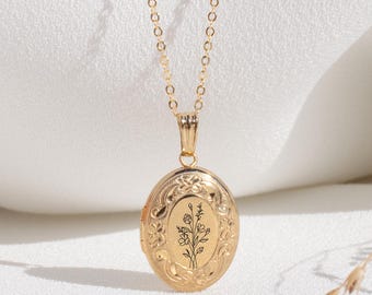 Collana con fiori di campo, collana con medaglione, regalo per lei, regalo personalizzato, gioielli fatti a mano, regalo di Natale, regalo fatto a mano, regalo per la mamma