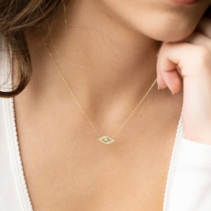 Evil Eye Necklace, Turquoise Necklace, Gift for Her, Personalized Gift, Personalized Jewelry, Unique Holiday Gift, Christmas Gifts, Mom Gift