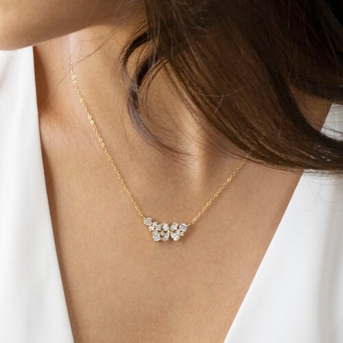 Flower Necklace Diamond Necklace Sister 