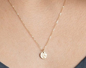 Gold Coin Necklace • Layered Necklace • Gold Filled Necklace • Dainty Necklace • Statement Necklace • Sister Gift • Christmas Gifts