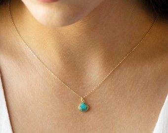 Turquoise Necklace • Raw Turquoise • Turquoise Jewelry • Teacher Christmas Gifts • Bridesmaid Gift • Teacher Gift • Christmas Gifts