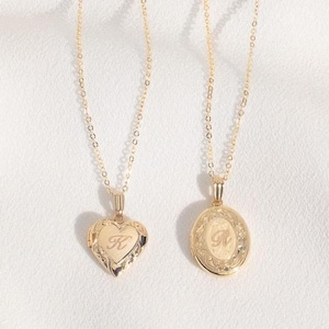 Initial Necklace, Locket Necklace, Gift for Her, Personalized Gift, Personalized Jewelry, Handmade Jewelry, Gift for Mom, Gift for Women