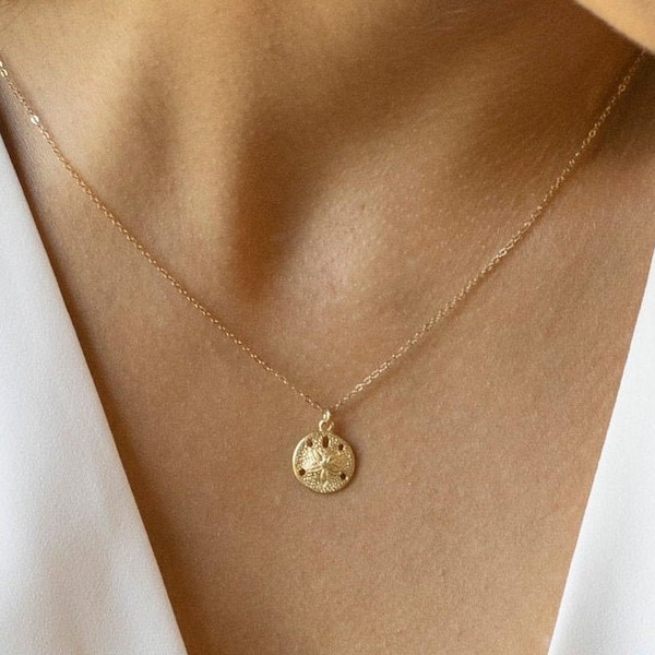 Sand Dollar Necklace • Beach Jewelry • Gold Filled Necklace • Girlfriend Gift • Friendship Necklace • Best Friend Necklace • Sister Gift
