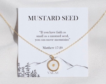 Mustard Seed Necklace · Faith Necklace · Gifts for Her · Necklaces for Women · Graduation Gifts · Personalized Gifts · Christmas Gifts