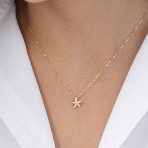 Starfish Necklace • Gold Layering Necklace • Teacher Christmas Gifts • Gift for Her • Graduation Gift • Best Friend Gift