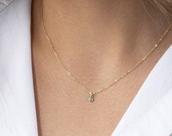 Birthstone Necklace • Birthstone Jewelry • Sister Gift • Diamond Necklace • Gold Filled Necklace • Sister Necklace • Christmas Gifts
