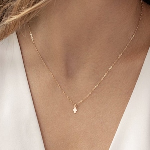 Cross Necklace • Gold Cross Necklace • Catholic Jewelry • Religious Jewelry • Christian Jewelry • Christmas Gifts •