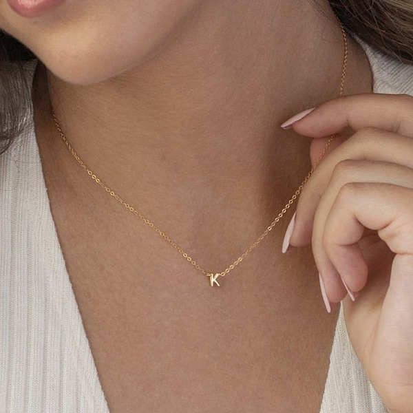 Initial Halskette • Buchstabe Halskette • Individuelle Halskette • Namen Halskette • Personalisierter Schmuck • Mama Halskette, Namen Schmuck, Weihnachtsgeschenke