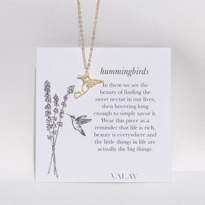 Collana colibrì • Gioielli colibrì • Regalo colibrì • Collana uccello • Collana uccello • Regalo di incoraggiamento • Regali di Natale
