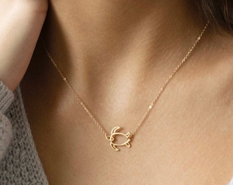 Turtle Necklace • Sea Turtle Necklace • Gold Turtle Necklace • Turtle Gifts • Best Friend Gifts • Christmas Gifts • Personalized Gifts