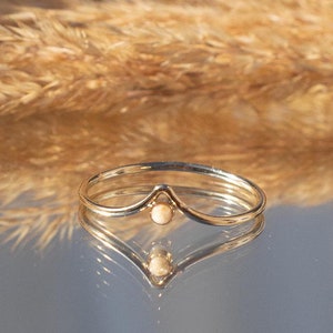 Anello con semi di senape · Anello di montagna · Anelli per donne · I migliori regali per lei · Regalo per la migliore amica, Anello delicato, Regali di laurea, Regali di Natale