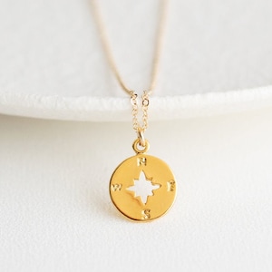 Compass Necklace • Travel Gifts • Graduation Gift • Best Friend Gift • Sister Gift • Simple Necklace • Friendship Necklace