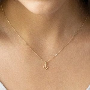 Anchor Necklace • Sister Gift • Charm Necklace • Best Friend Necklace • Friendship Necklace • Beach Necklace • Christmas Gifts