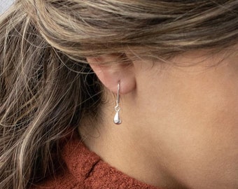 Teardrop Hoops • Hoop Earrings • Dangle Earrings • Gold Hoop Earrings • Small Hoop Earrings • Gold Earrings, Christmas Gifts, Gifts for Her